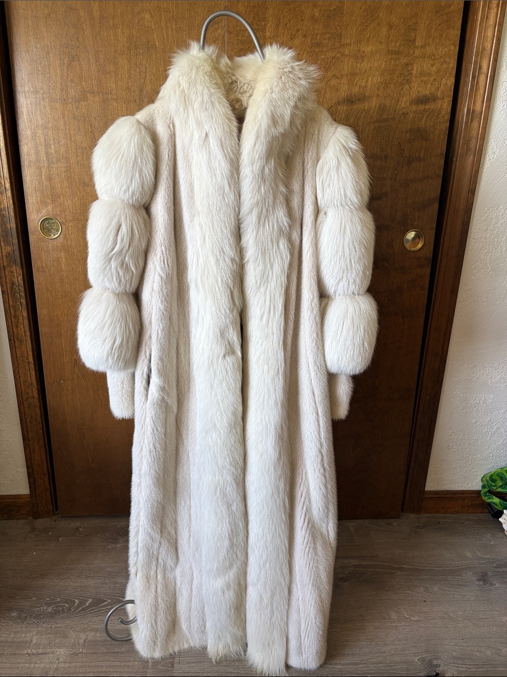 Bloomingdale's Ivory Full-Length Mink Coat